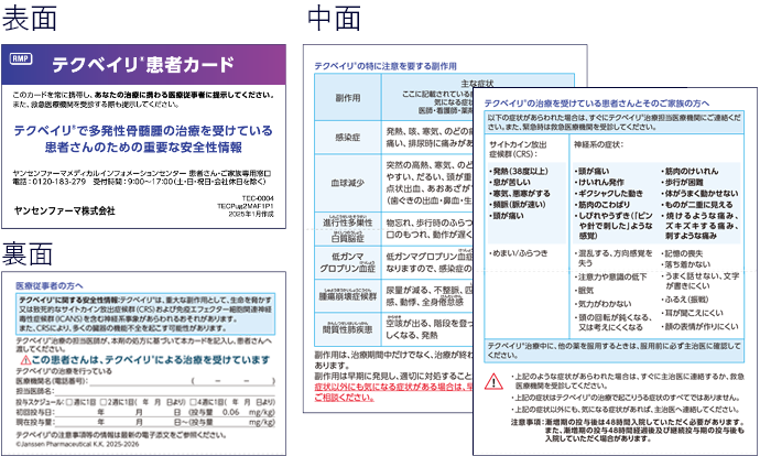 テクベイリ®患者カードのイメージ図